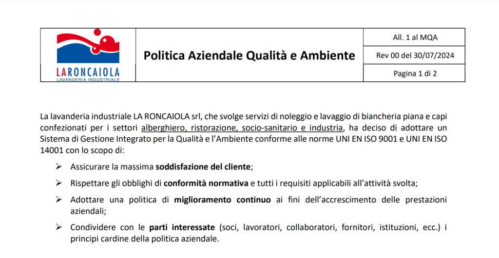 politica aziendale